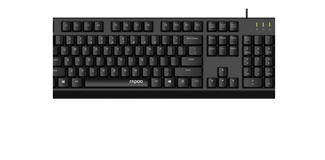RAPOO NK1900 Wired Keyboard, Entry Level, Laser Carved Keycap, Spill-Resistant, Multimedia Hotkeys ~ NK1800 RAPOO NK1900 Wired Keyboard, Entry Level, Laser Carved Keycap, Spill-Resistant, Multimedia Hotkeys ~ NK1800